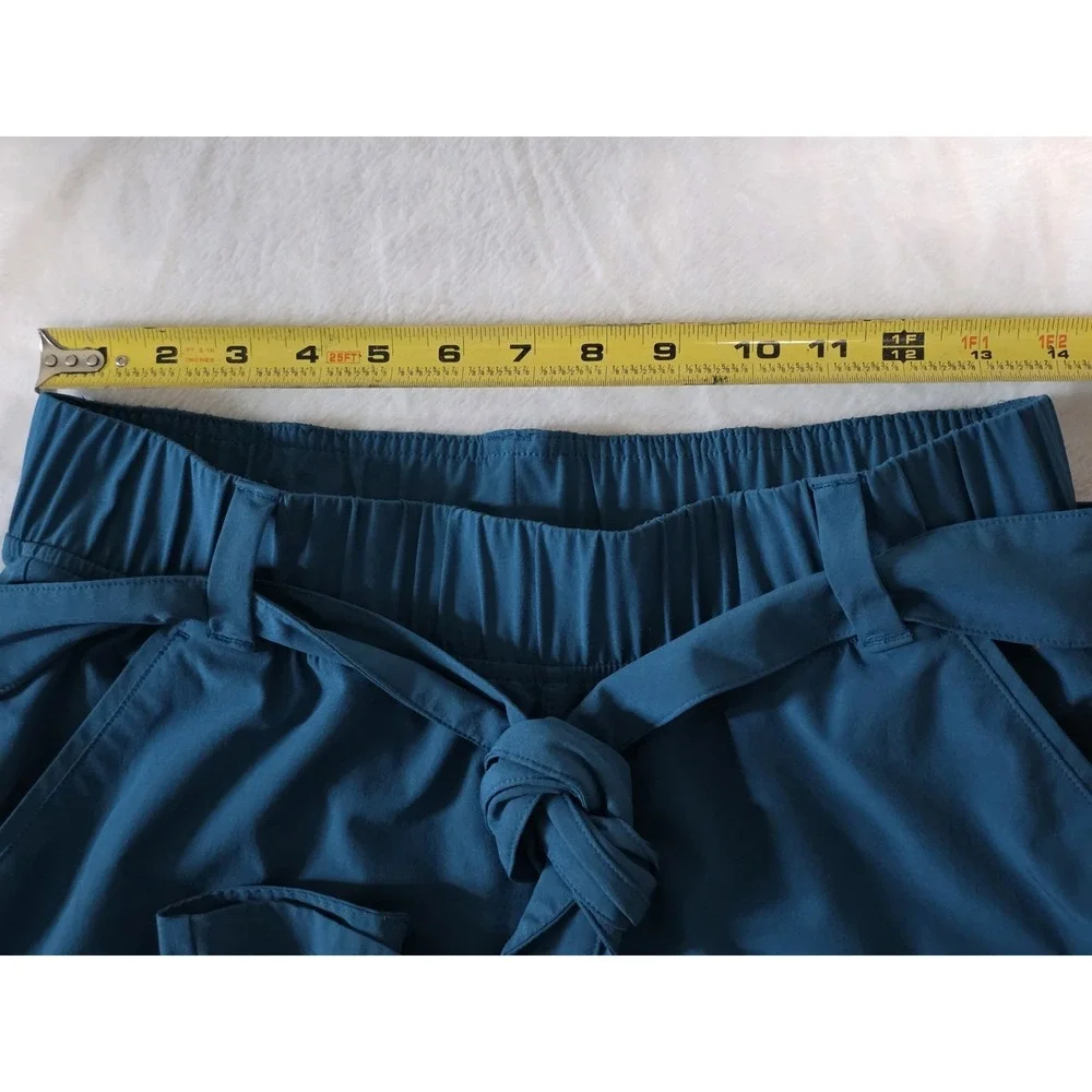 CALIA by Carrie Underwood womens small teal blue athletic pants pull on tie - Picture 7 of 7
